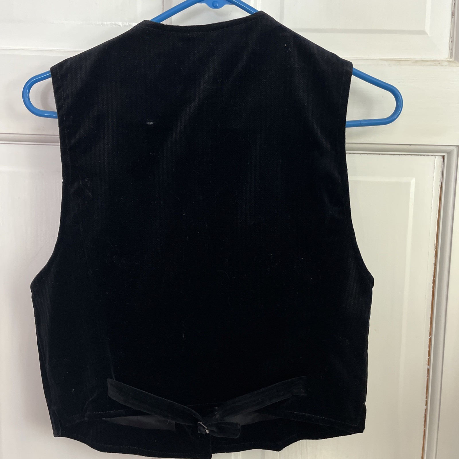 Vintage 70s/80s Womens Jaeger Black Velvet Vest UK 14 (8) Holiday
