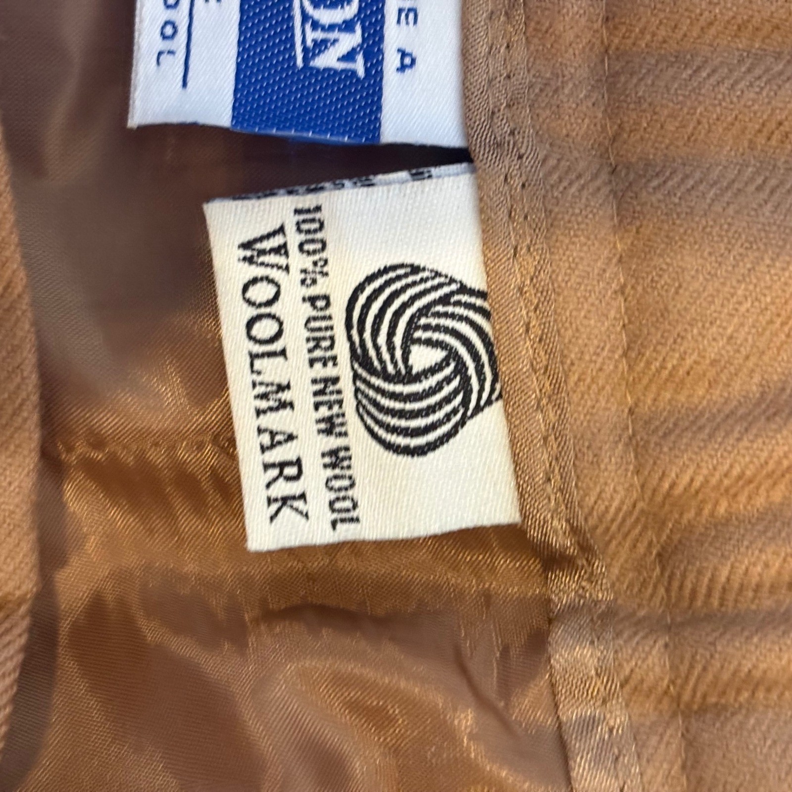 Pendleton Vintage 100% Virgin Wool Pleated Wide Leg Trousers Camel Brown Size 6
