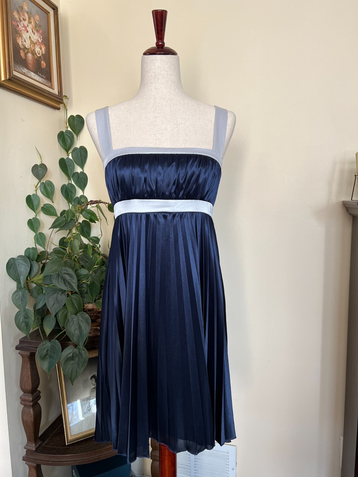City Studio Vintage Y2K Navy Blue Party Dress Sz M NEW NWT Deadstock