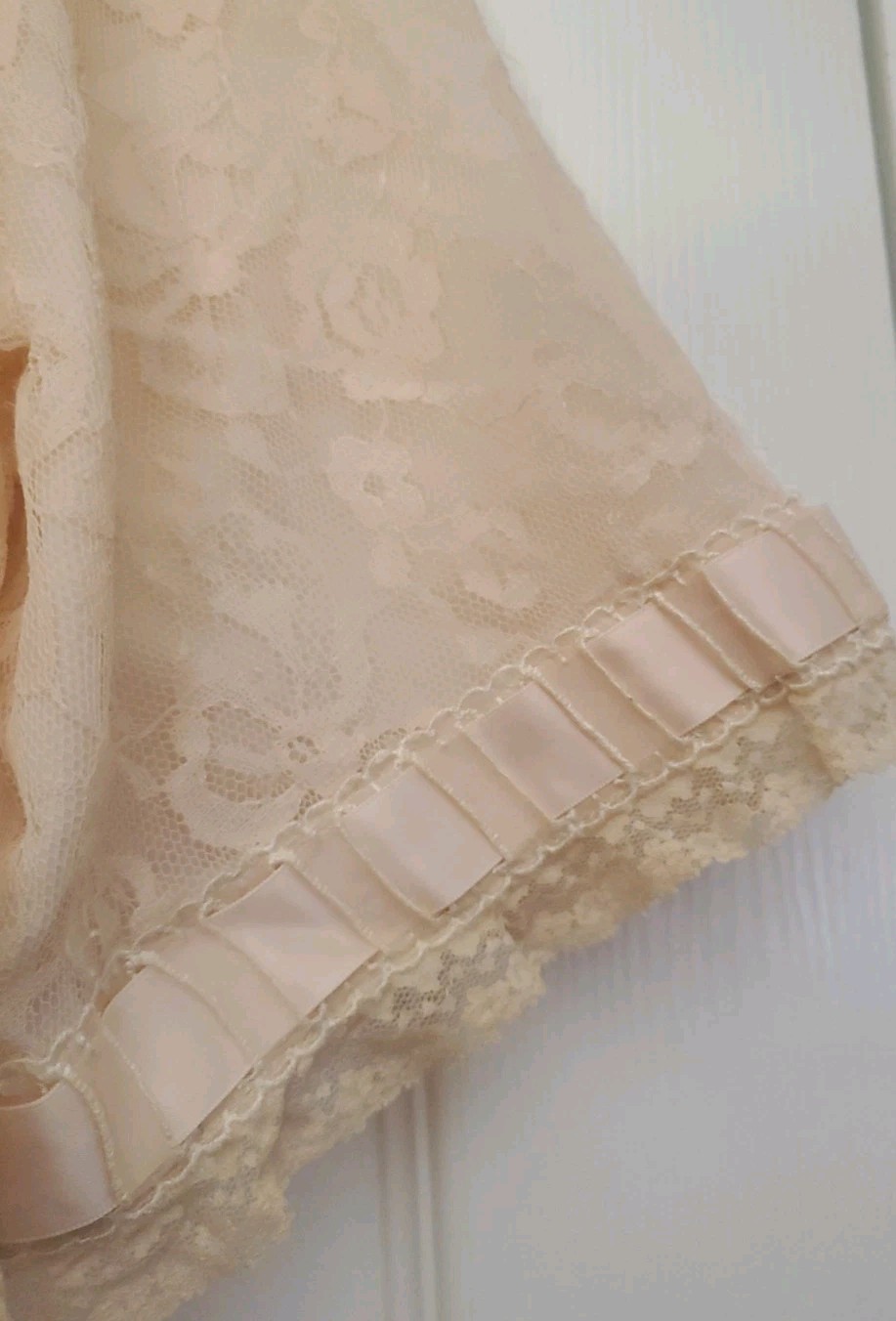 1940s Odette Barsa Vintage Bed Jacket Pink Full Lace Lined 19″ Pit to Pit
