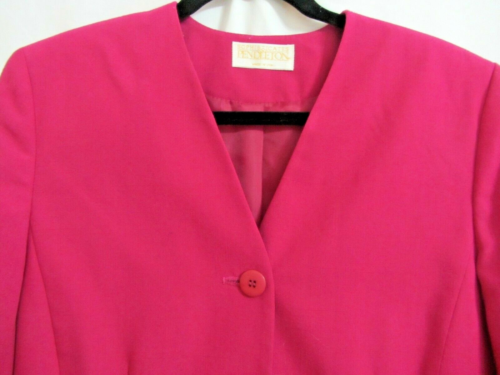 Vintage PENDLETON SOPHISTICATES Women’s Cherry Poly/Rayon Blazer Jacket 12