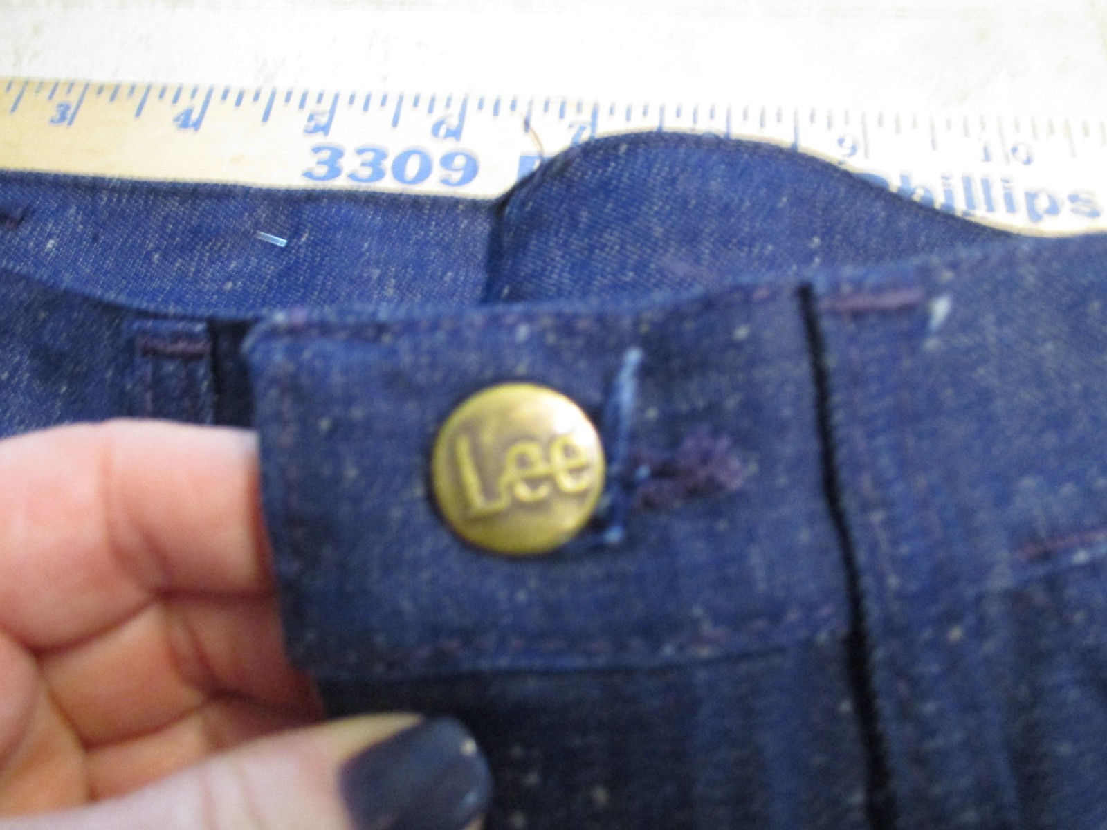 VTG NWT Lee Deadstock Womens Jeans Blue 27w Med USA Bell Bottom Disco Hippy