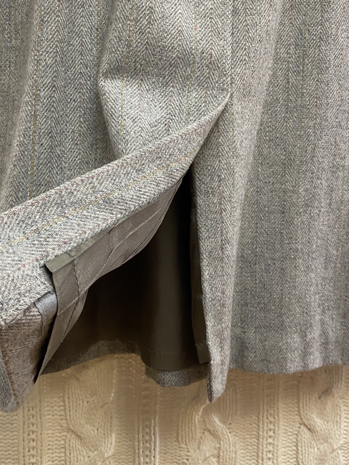 Patrick Shea Creation Wool Skirt Suit VTG 12 Grey Office Corpcore Minimalist