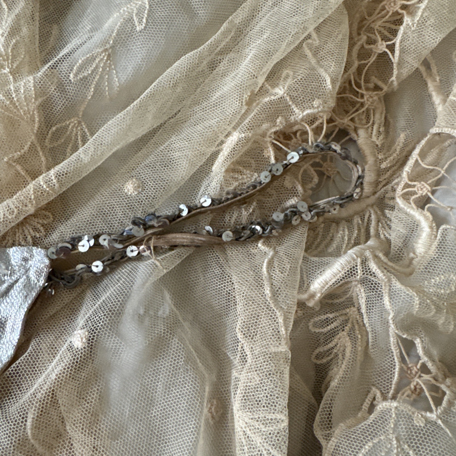Vintage 1940s 1950s Silver Rhinestone Sequin Showgirl Bottoms Costume Hollywood