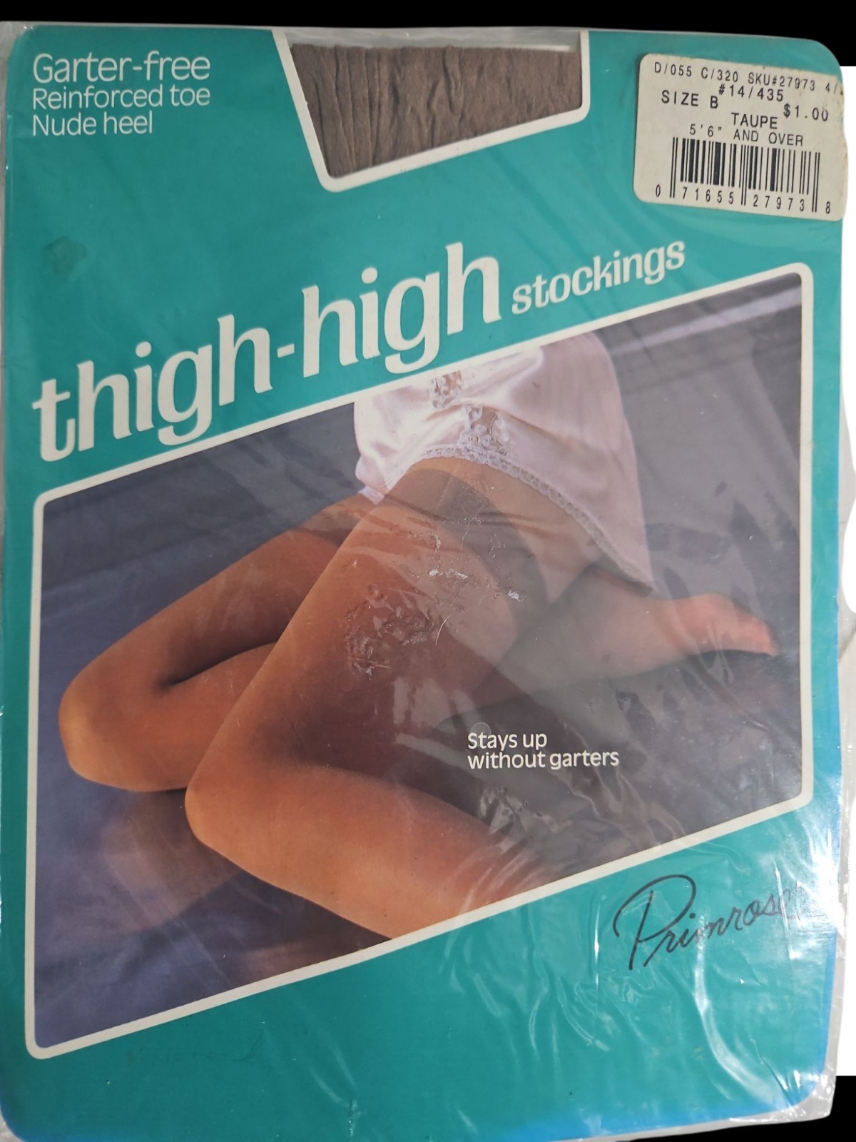 3 Pairs NOS Vtg Nylon Stockings Thigh High Pantyhose Size B No Garters