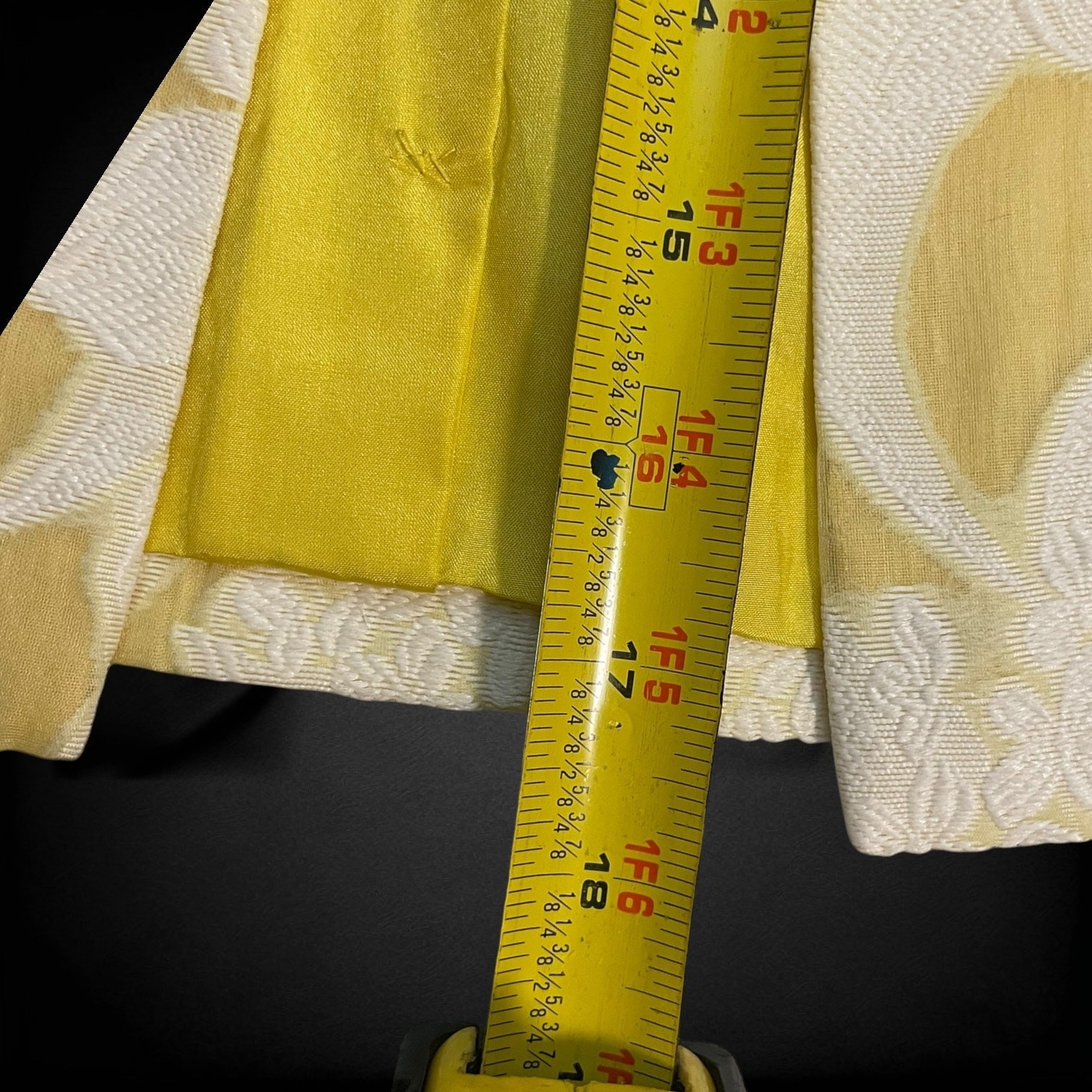 Vintage 1960s Mollie Parnis New York Yellow White Brocade Cropped Jacket Size S