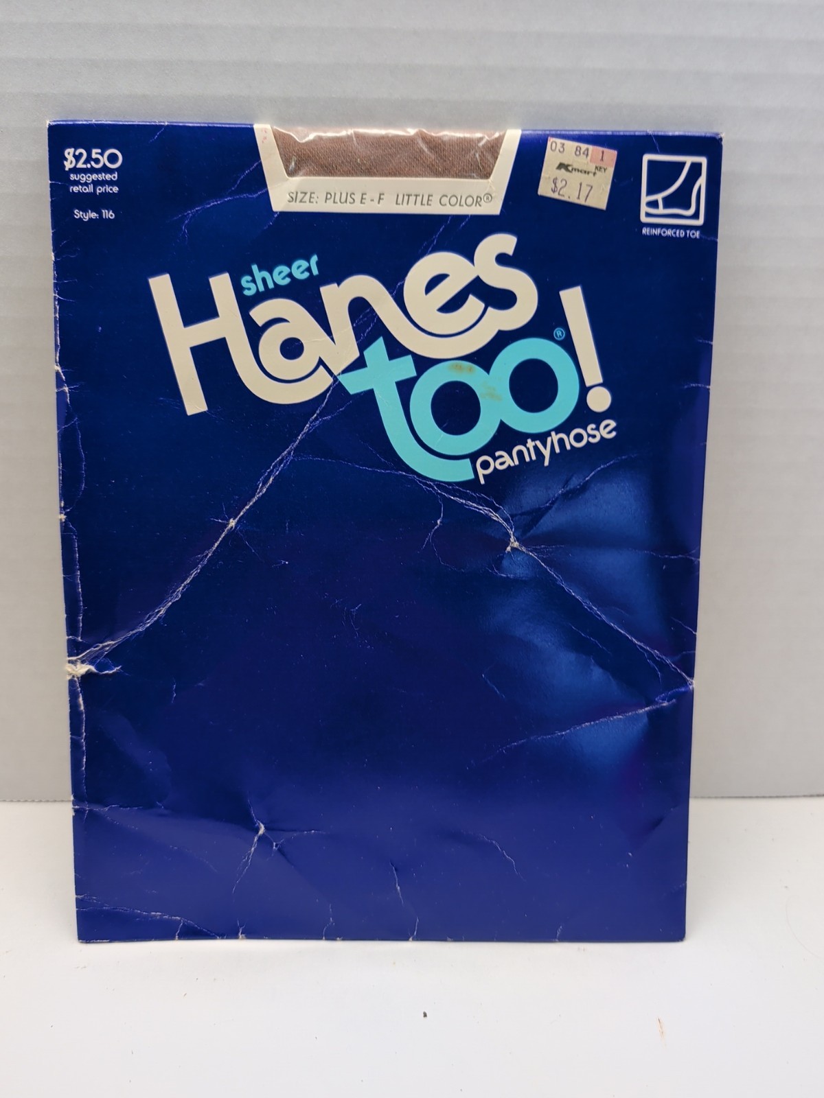New Hanes too Pantyhose Sheer Reinforced Toe Size Plus E-F Little Color #116