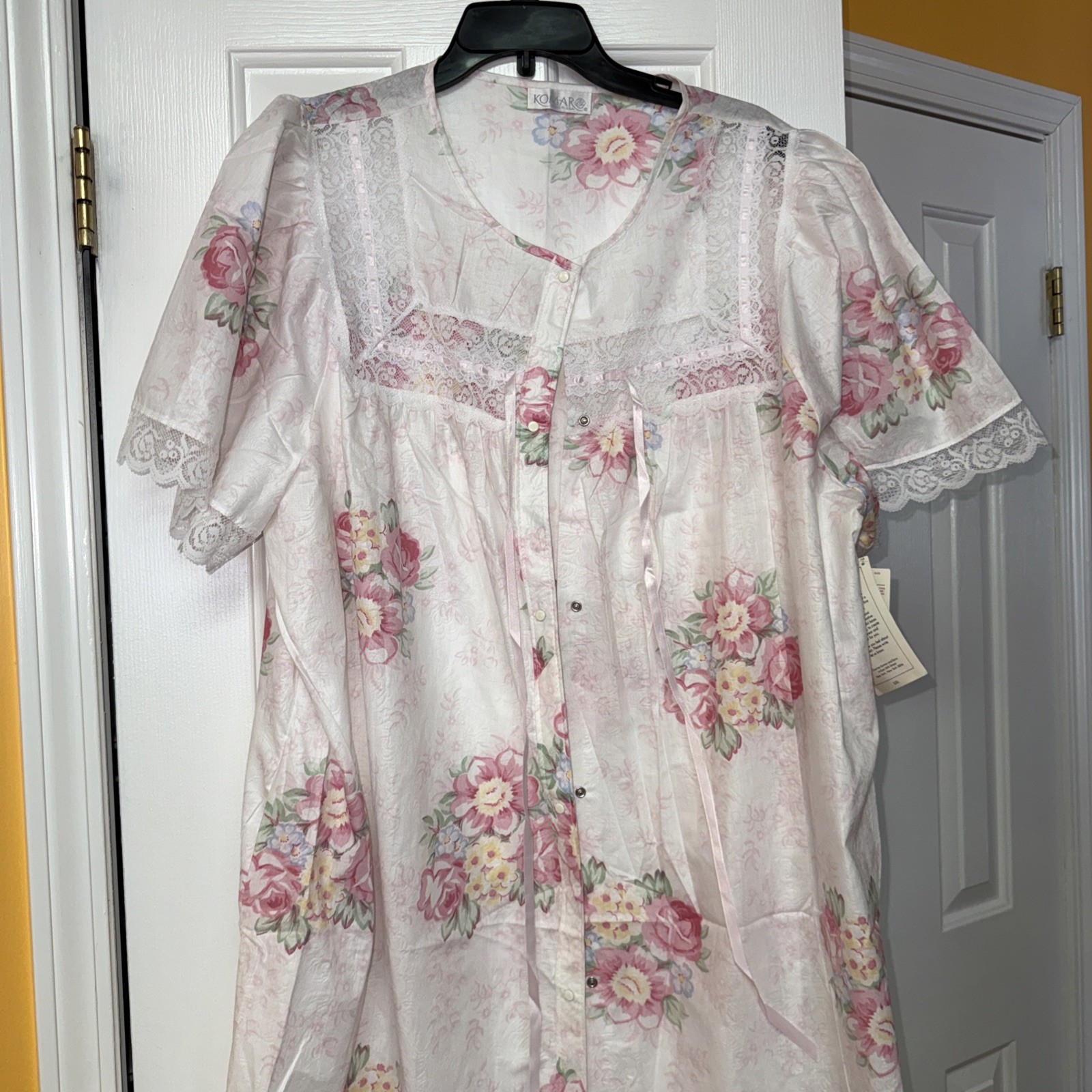 Vtg Komar Nightgown Robe Housecoat Cottage Core Size XXL NOS NWT Cotton Or Blend