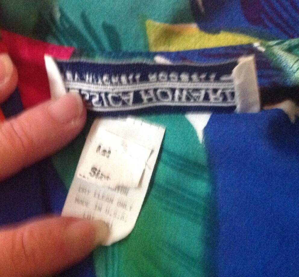 Vtg Jessica Howard Multi-Colored Tulips Button Down Dress Size 14