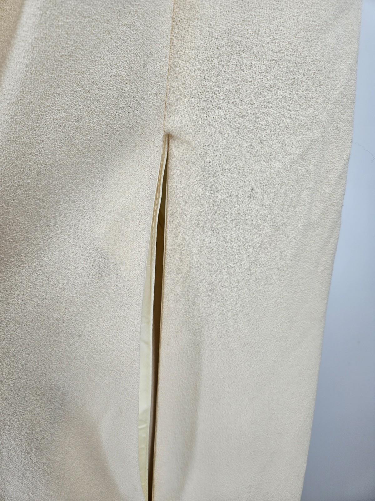 VTG C’est Simone Ivory Wool Cape Womens M Mink Scarf
