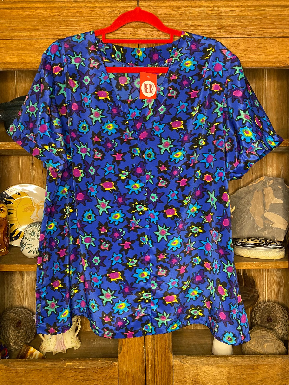 Colourful Blue Blouse Size 10