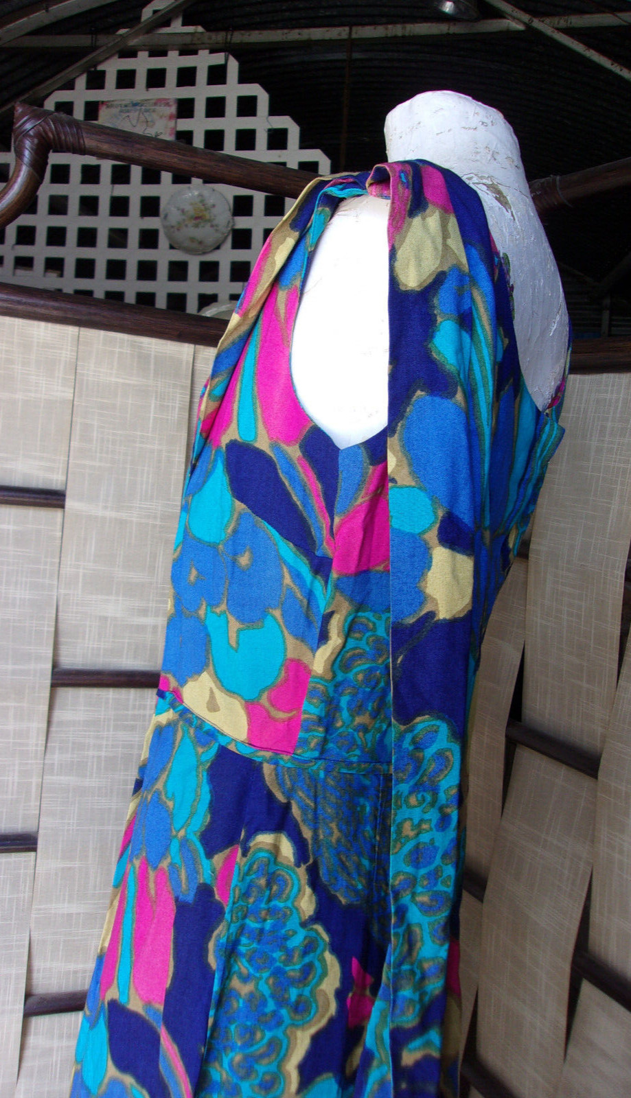 Lot 5 Vintage Hawaiian Dresses Midcentury Maxi Sundress Floral Tropical