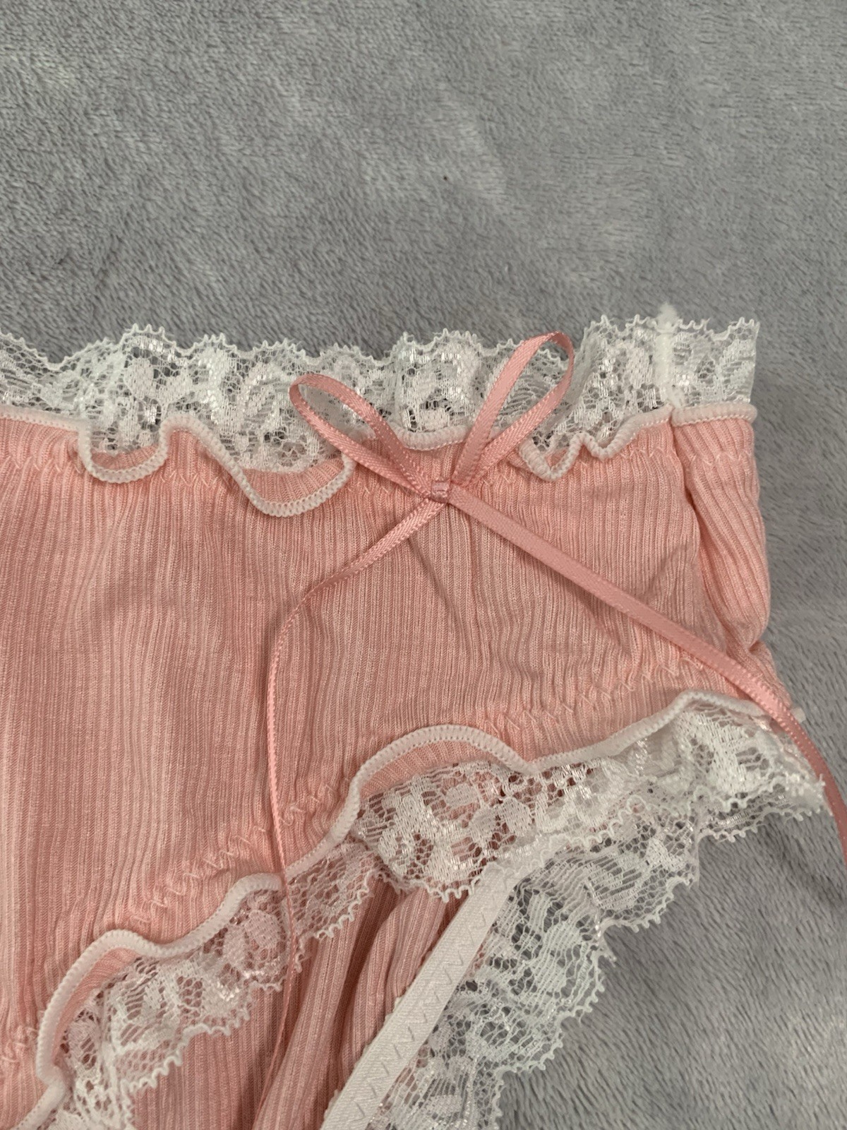 NEW SOFT Stretch XL 8 Hi-Cut Bikini Ribbed Panties Lingerie Panty