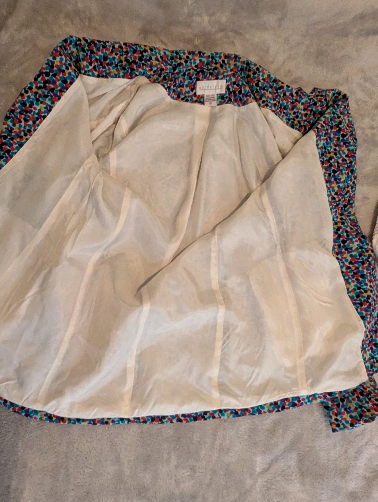 Vintage Nordstrom Women’s Blazer Jacket Lined 100% Silk Confetti Speckled Sz 10