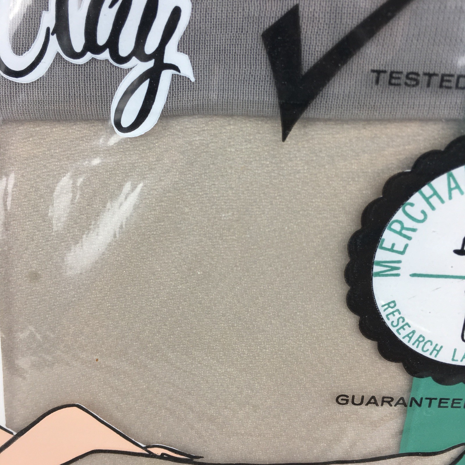 VTG Rare Sealed MAR CLAY Seamless Nylons 1 Pair 10 1/2 – 11 NOS Light Taupe