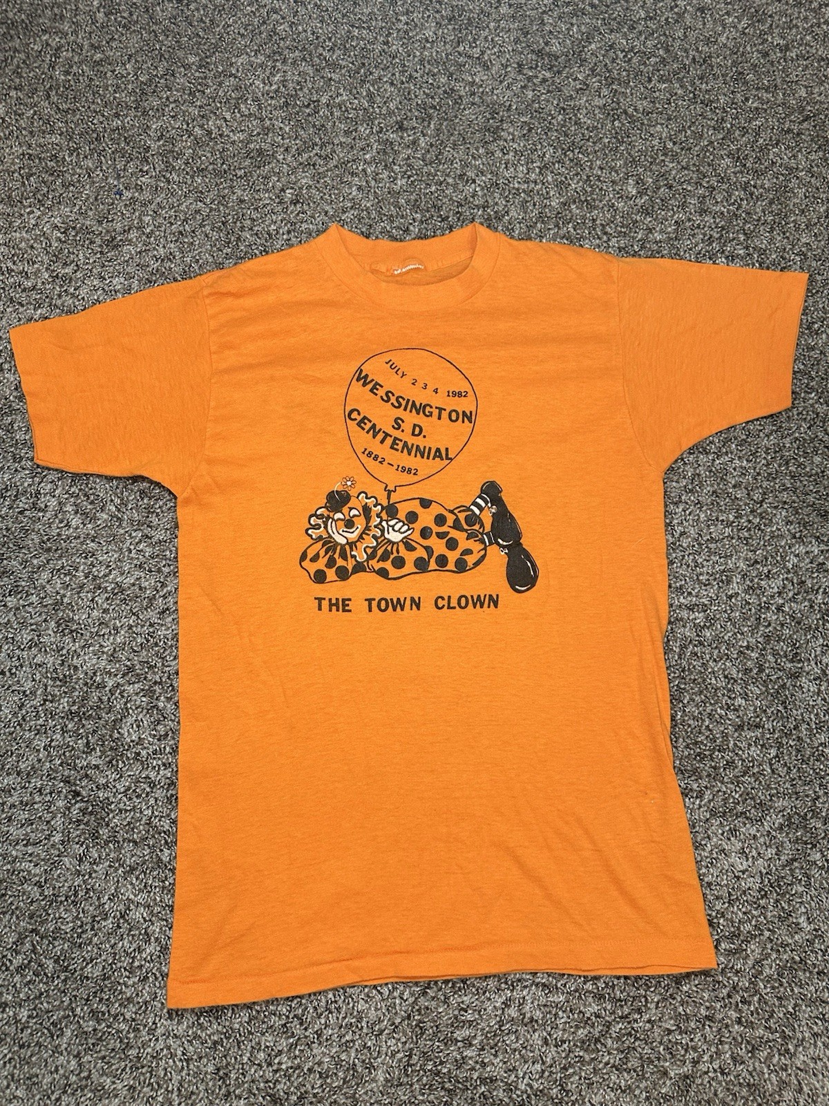 Vintage 1980s Wessington S.D. Centennial CLOWN TOWN T-Shirt Single Stitch XS/S