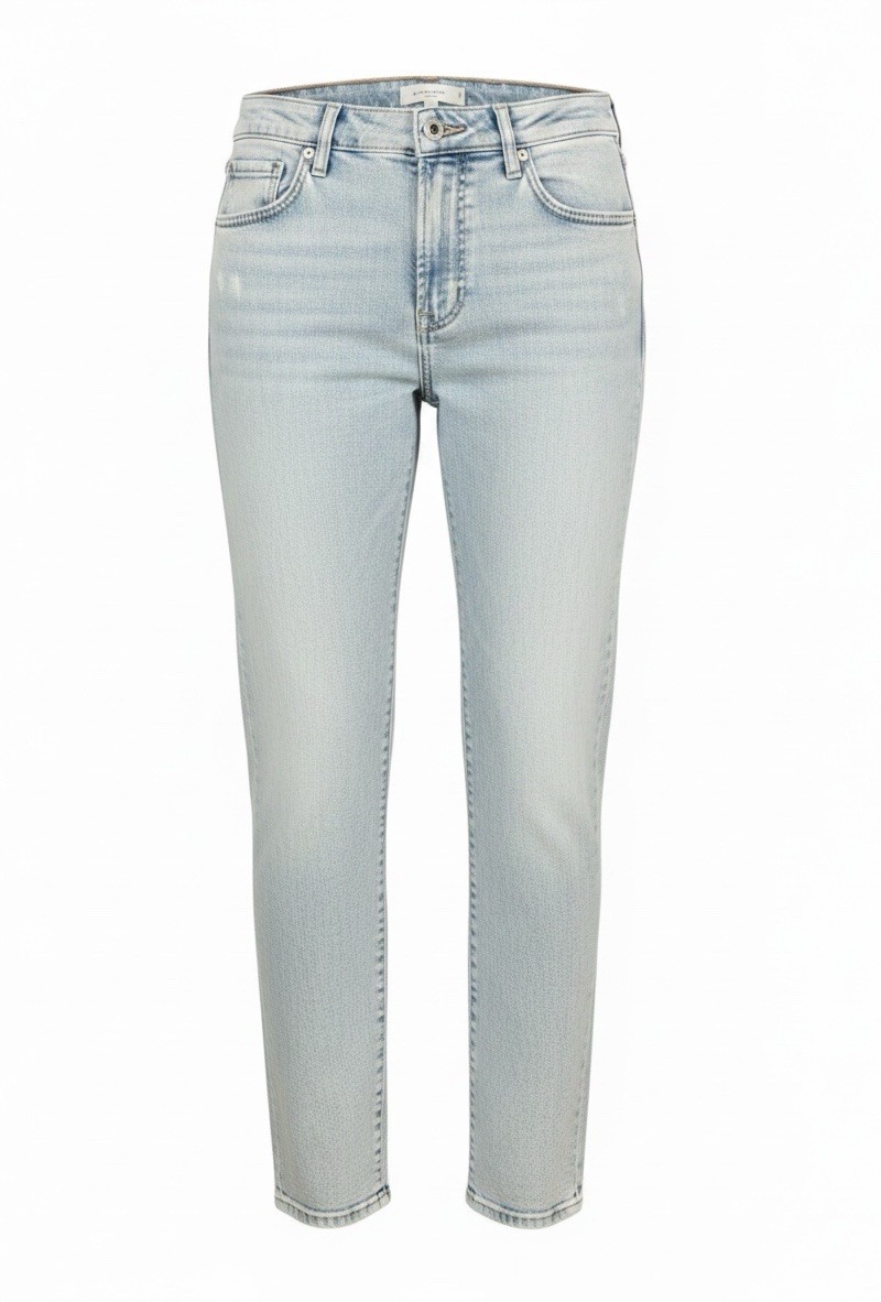 Lauren Ralph Lauren Curvy Mid Rise Skinny Leg Light Wash Jeans Size 8