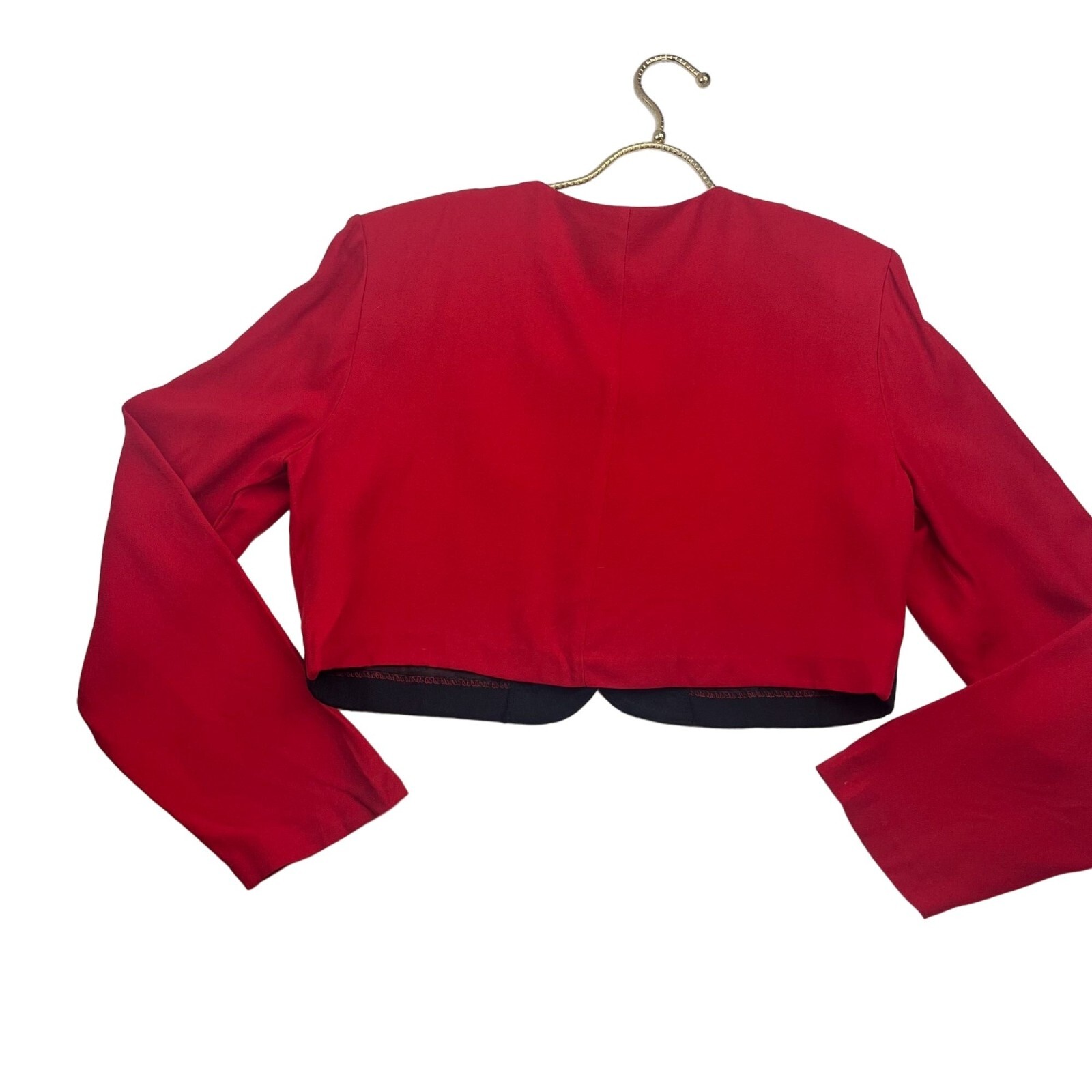 Scarlett Vintage 90s Crop Jacket Long Sleeve Red Color Size Large USA made