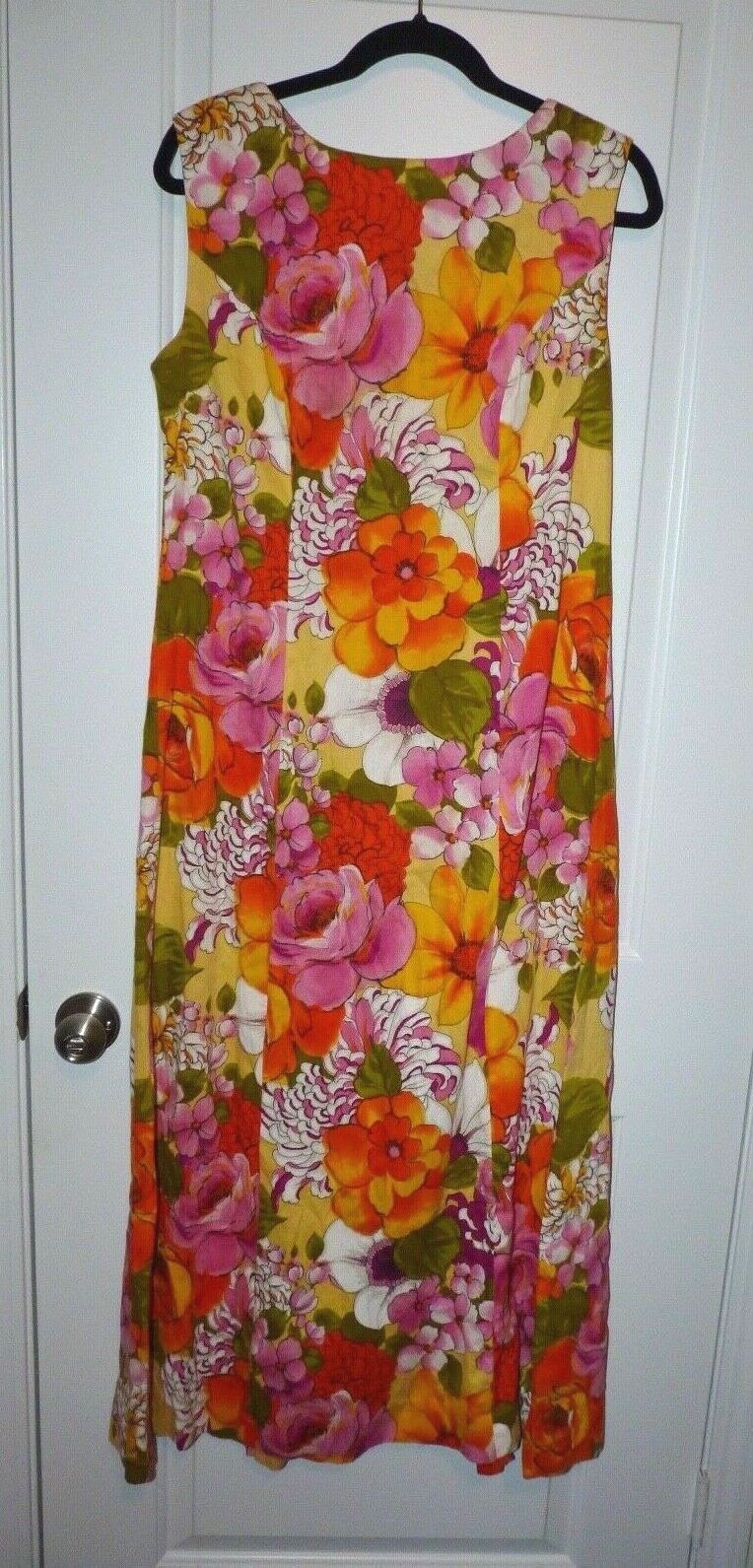 Polynesian Fashions Alice Hawaiian Vtg Mod Aloha Dress Hawaii Flowers 1960s