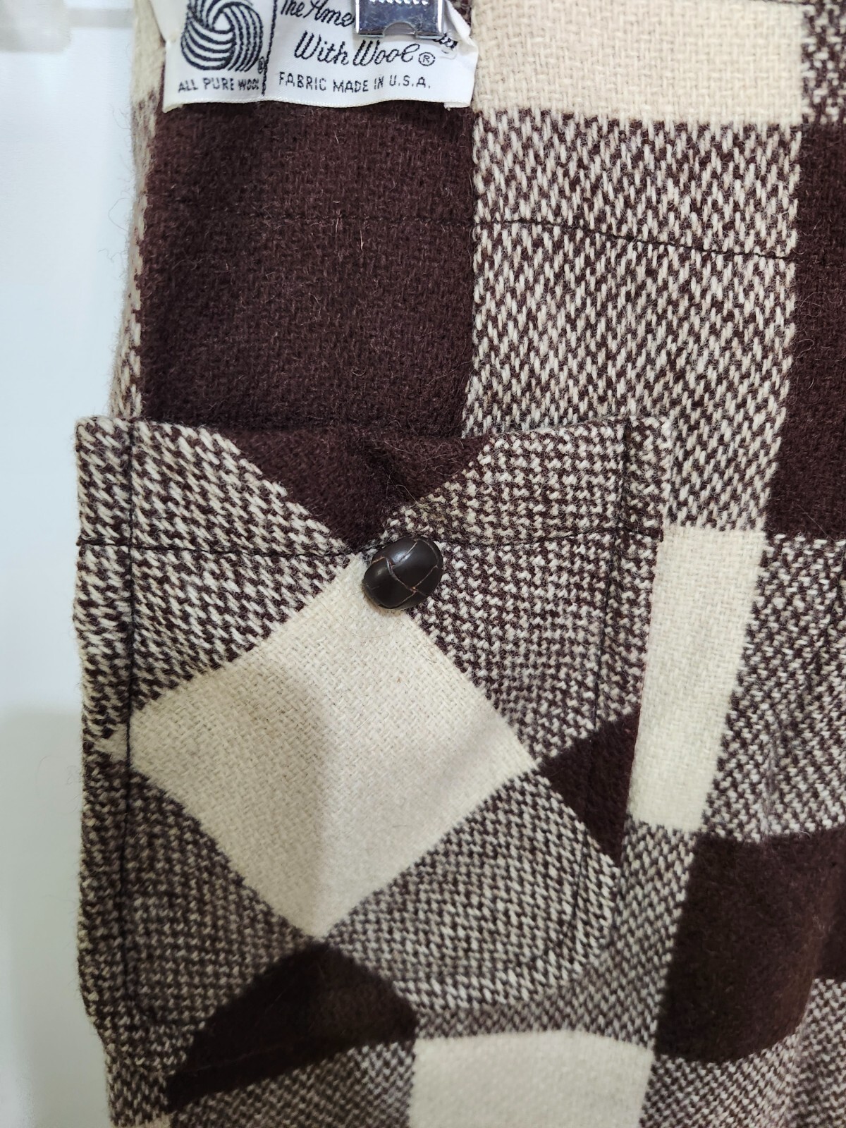 Junior House Brown 100% Wool Brown Skirt Plaid Gorgeous! Size: 11 – 12 (U129)