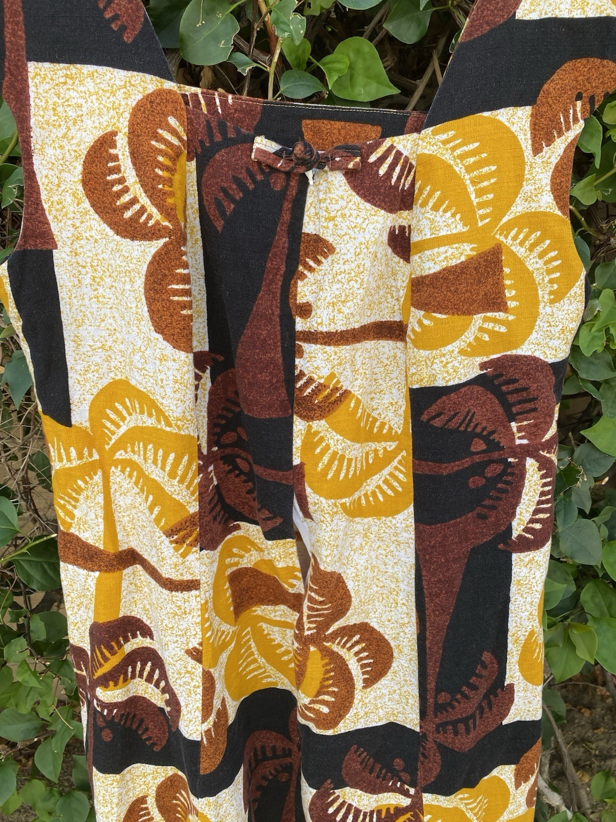 Vintage Lauhala Styled And Made In Hawaii Hawaiian Dress Tiki Aloha Needs Sewing