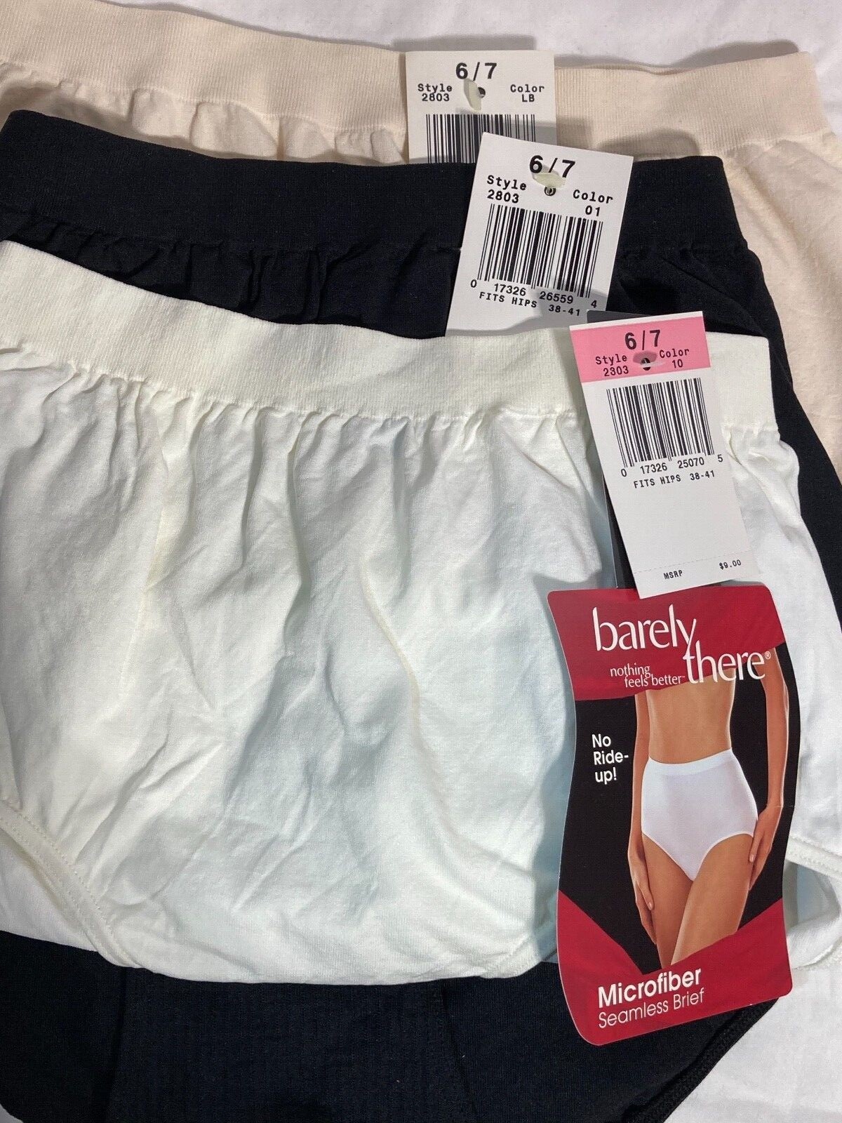 Vntg Barely there Full Coverage Nylon Microfiber Brief Women’s 2803 Sz: 6/7 USA