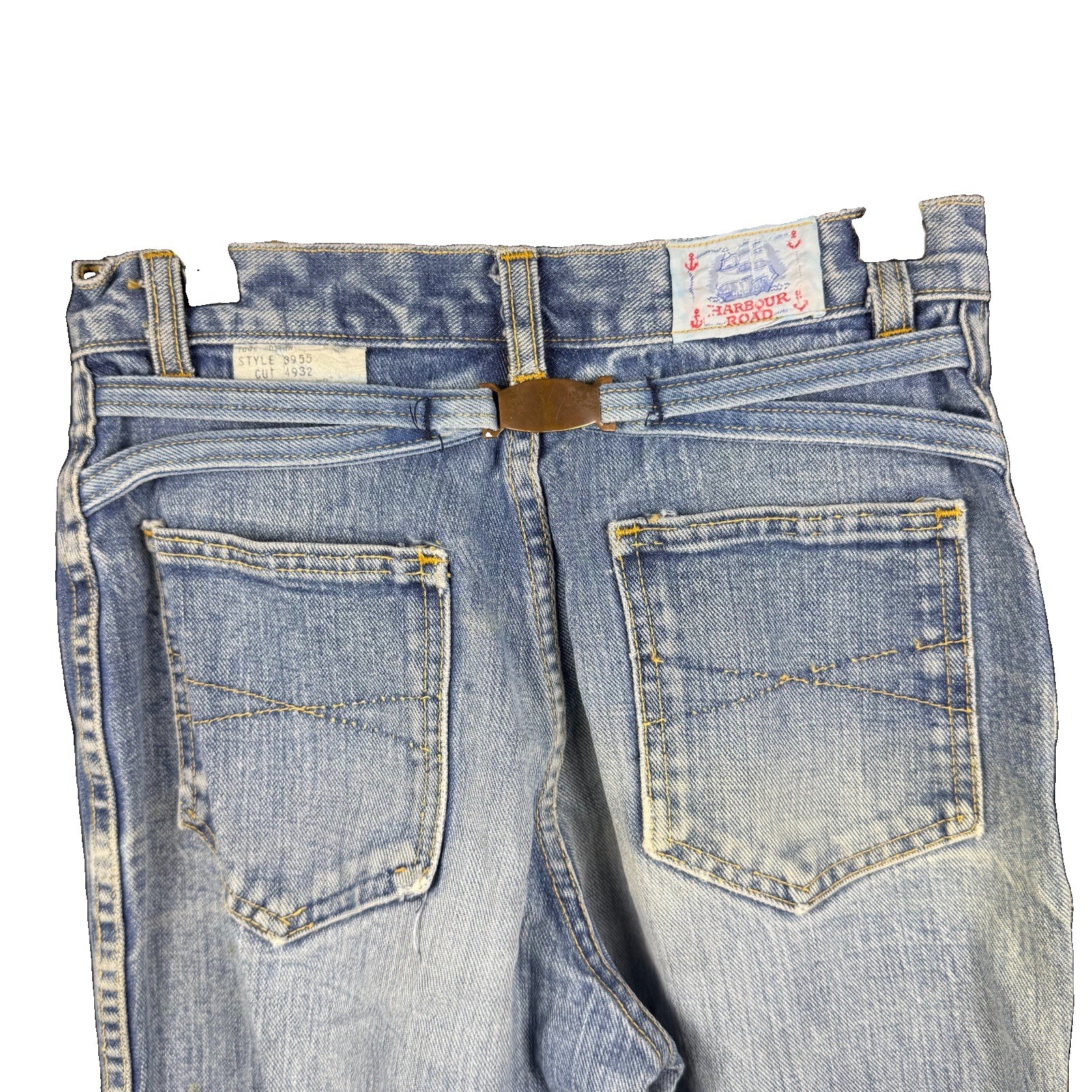 70’s Harbour Road Buckle Back Western Jeans Size 7 (27) Flare Rare