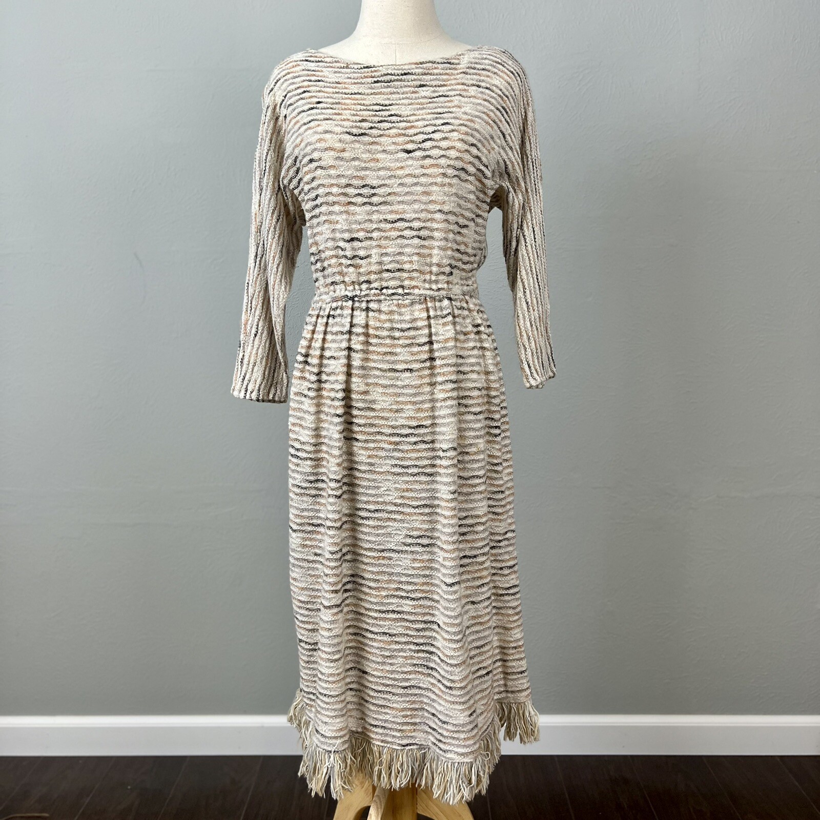 Vintage Items California 80s Fringe Dress Size S Or M
