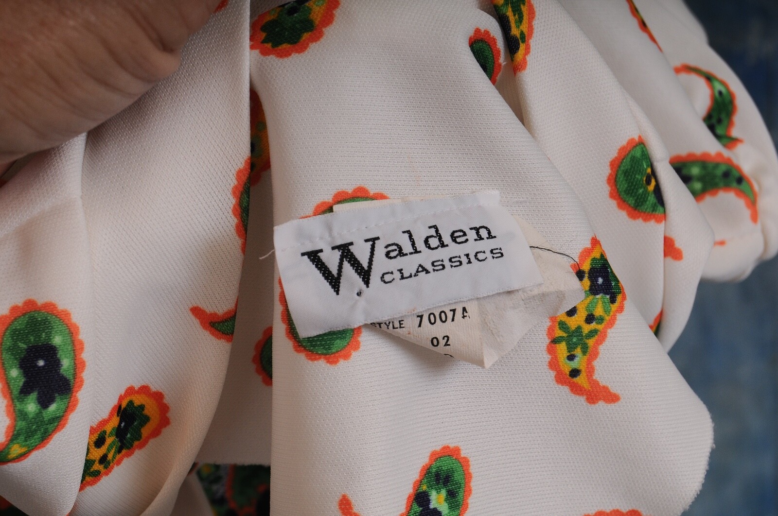 Vintage 1970s Walden classics polyester mini dress belted 6/8 pussy bow