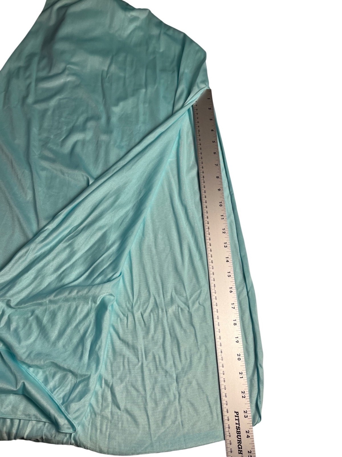 Vintage mint green Nylon Long Nightgown, Maxi slip dress Lace Trim XS USA sexy