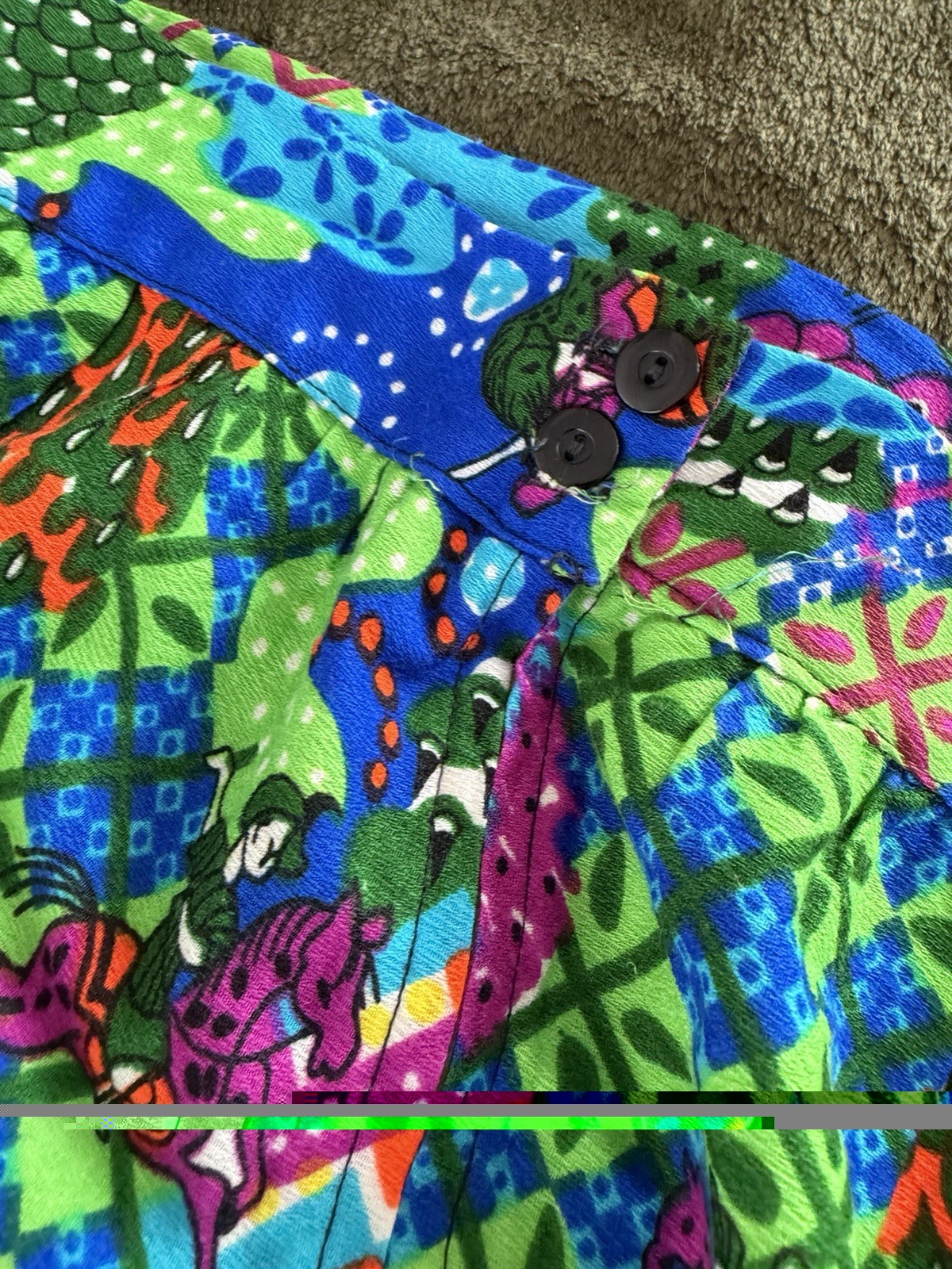 Vintage 1960’s 1970’s Retro Psychedelic Print Graphic Renaissance Maxi Skirt 29”