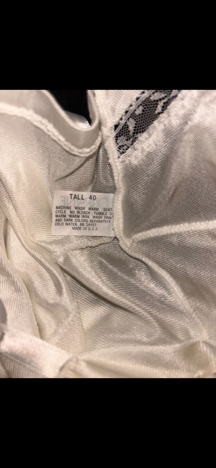 Vintage 70s LORRAINE White Nylon Full Slip Dress