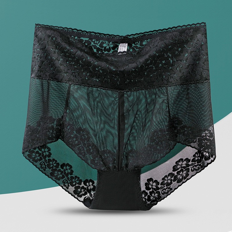 3X Women High Waist Knickers Briefs Lady Lace Seamless Underwear Panties L-2XL