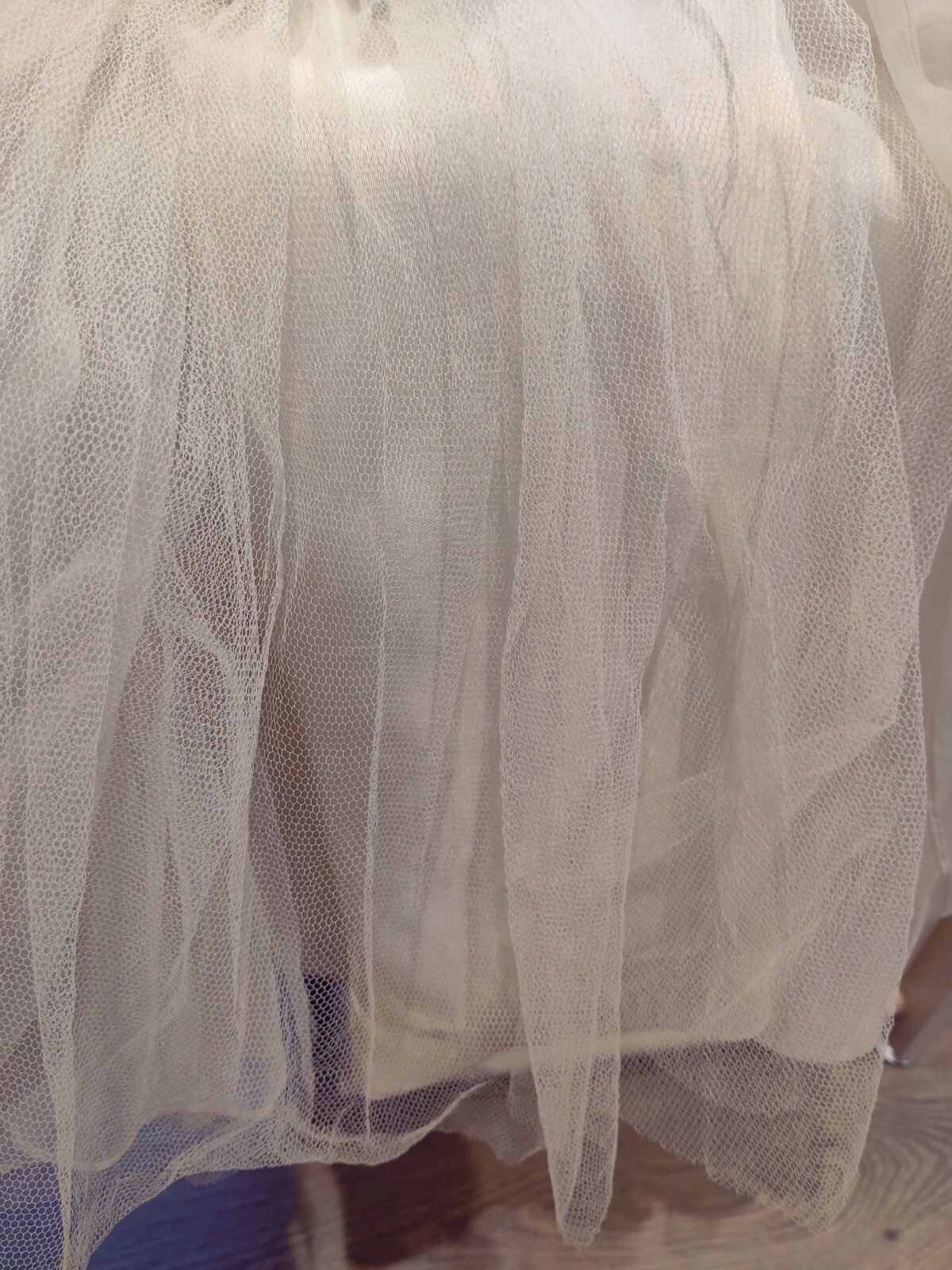 IVORY ANTIQUE HANDMADE DRESS TULLE NICOLE MILLER STYLE BOW GOLD AUDREY HEPBURN 
