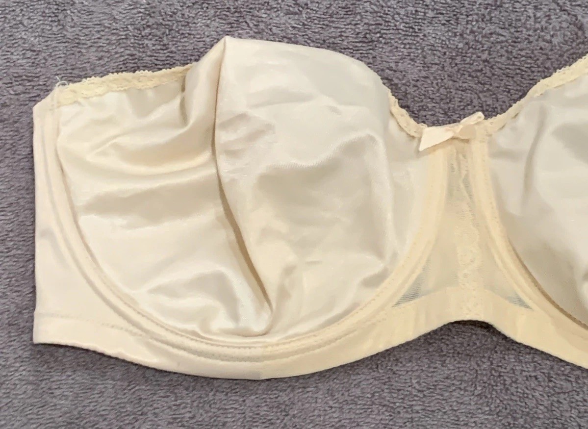 Vintage Exquisite Form Strapless Beige Bra #670 Size 42D NWT