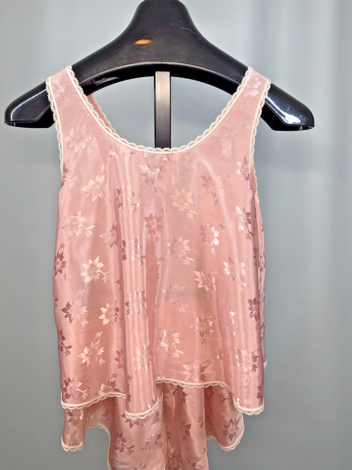 Vintage Camisole & Short Set SIZE SMALL pink tank lace SLEEP SOLUTIONS 90s Y2K