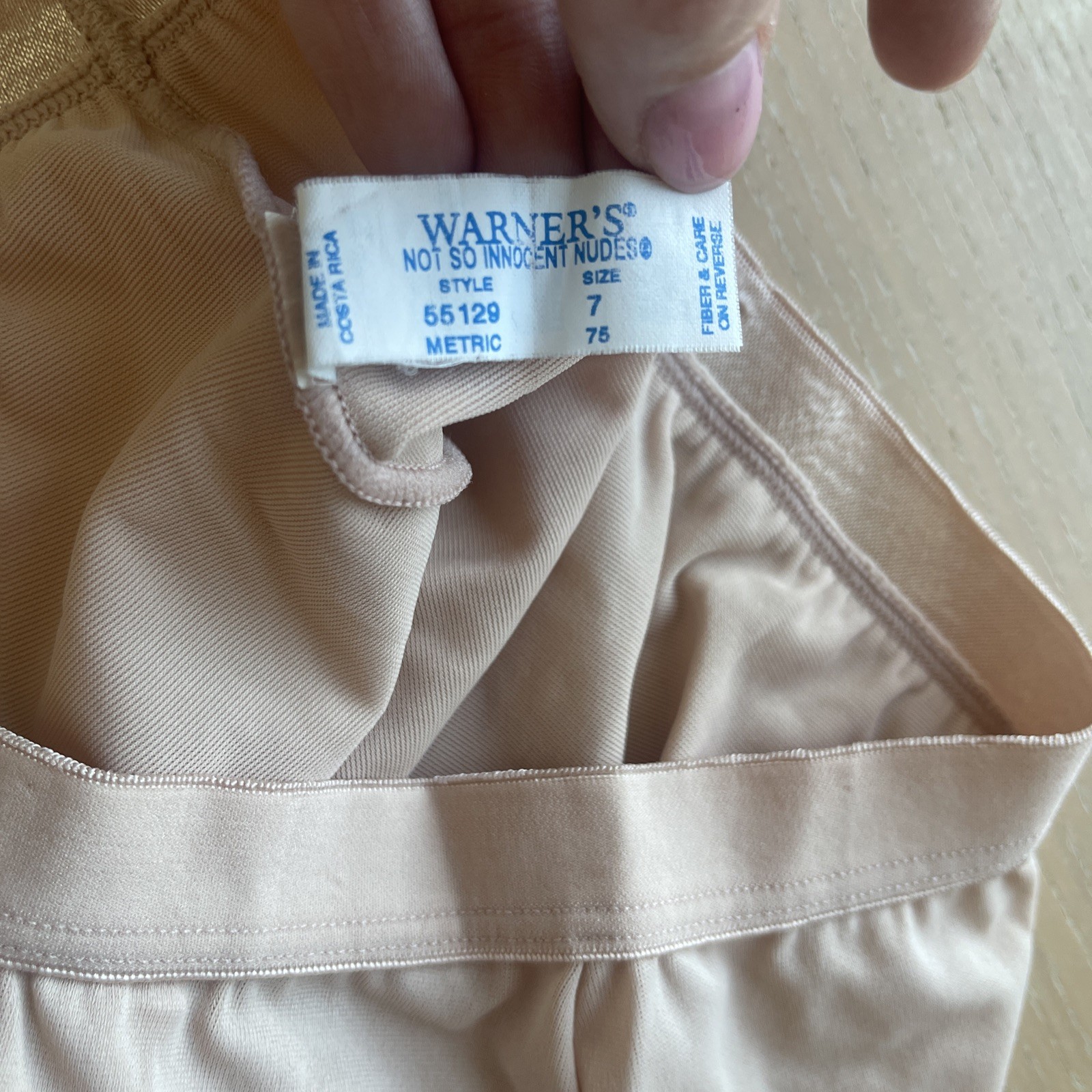 VINTAGE WARNER’S NOT SO INNOCENT NUDES BRIEF W/ 100% COTTON GUSSET~SZ 7~#55129