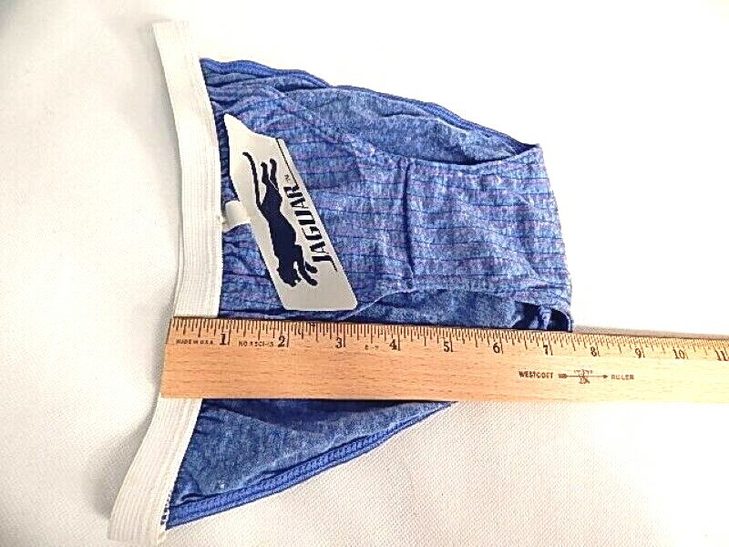 US Vintage 1980 90 Jaguar Blue Red Stripe String Strap Panties Underwear Retro S