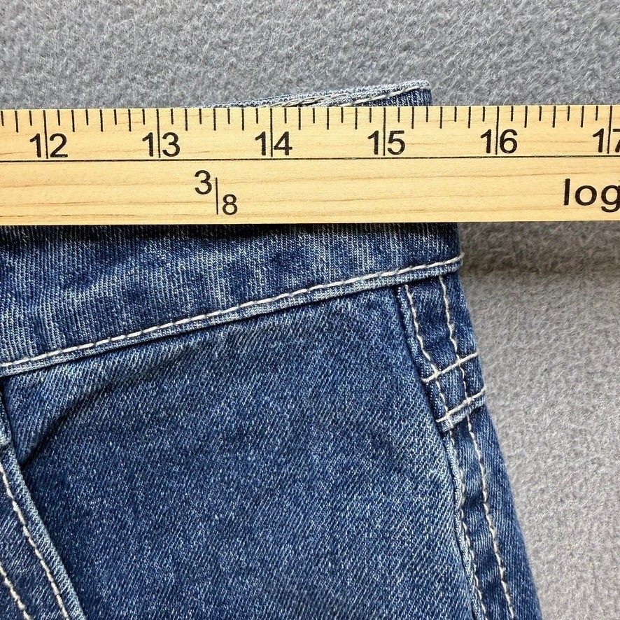 Y2K JNCO Style A-Lab Jeans Womens 8 Analog Wide Leg Graphic Pocket Skate Retro