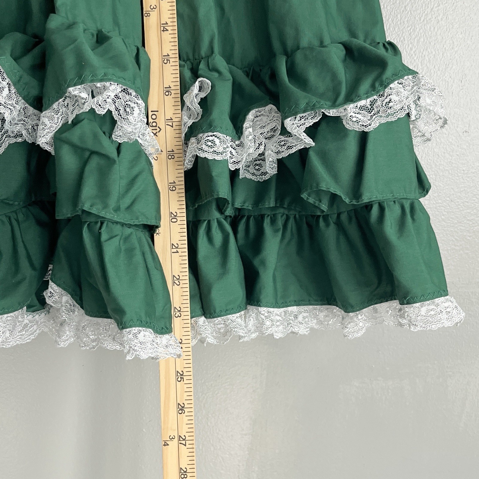 Partners Please Malco Modes Square Dance Skirt & Top Set Lace Ruffle S & M *Read