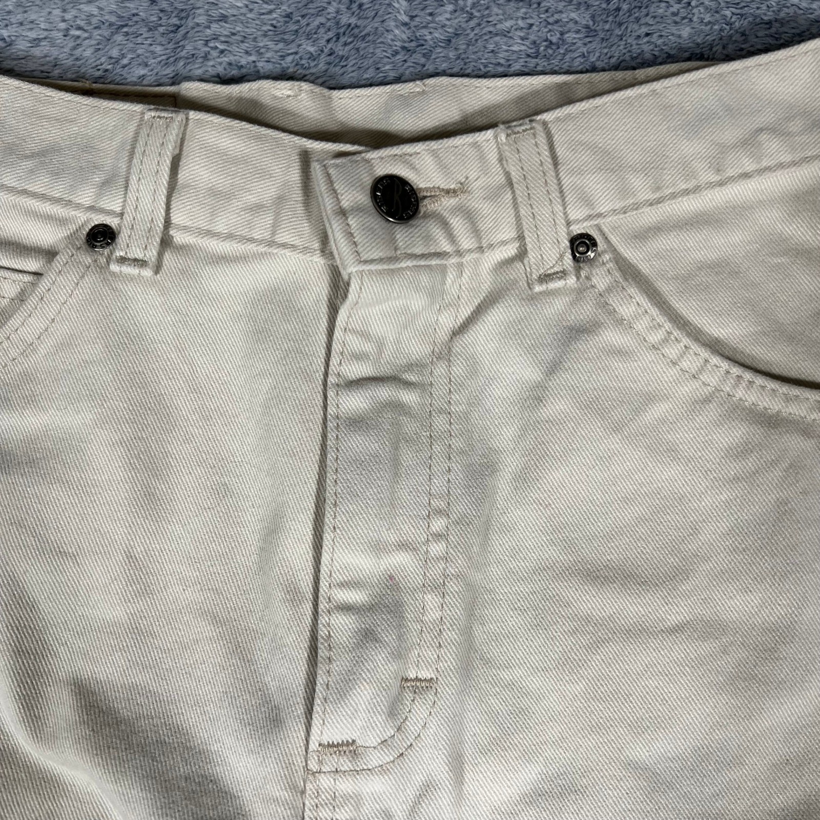 Vintage Riders by Lee Cream High Waisted Tapered Mom Jeans 10P Made in USA