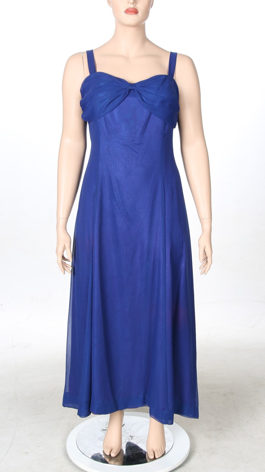 Dave & Johnny Vintage 80s 90s Blue Chiffon Sexy Party Prom Dress sz 22