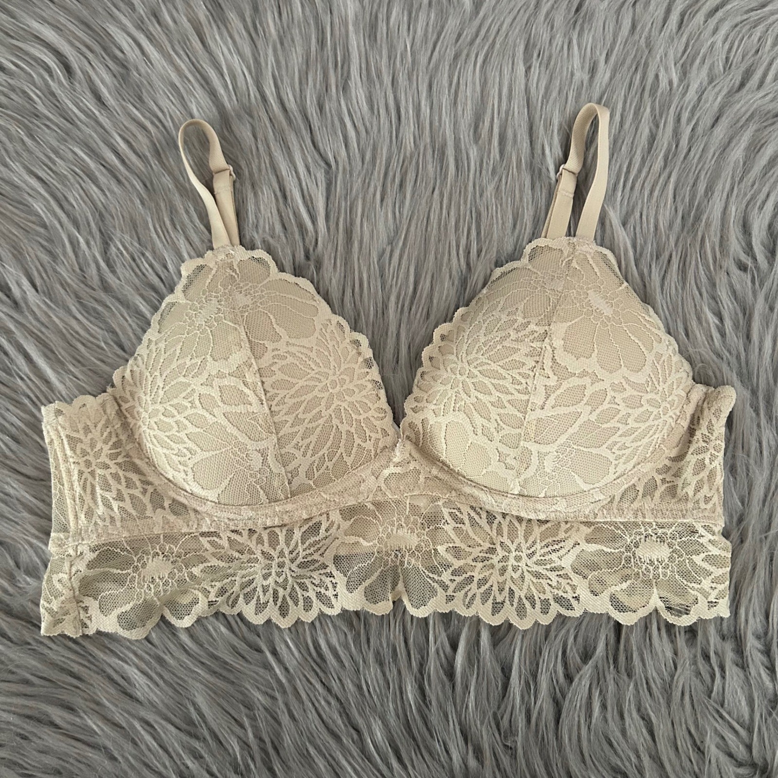 PINK Victoria’s Secret Lightly Lined Wireless Bralette Womens Size Medium Bra