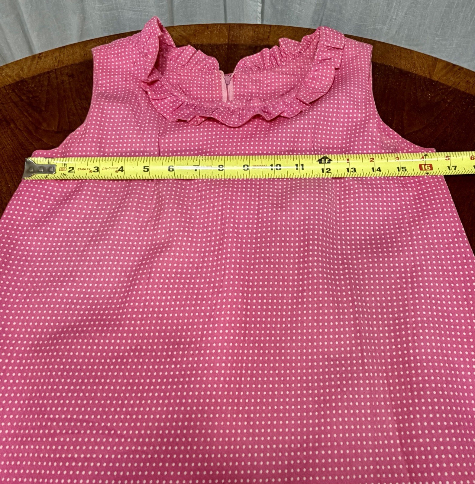 Vintage 1970s Lord & Taylor Pink Polka Dot Sundress