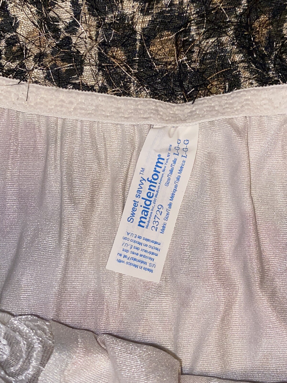 Maidenform Sweet Savvy Vtg Second Skin Hi-Cut 7 L Brief Bikini Underwear Panties