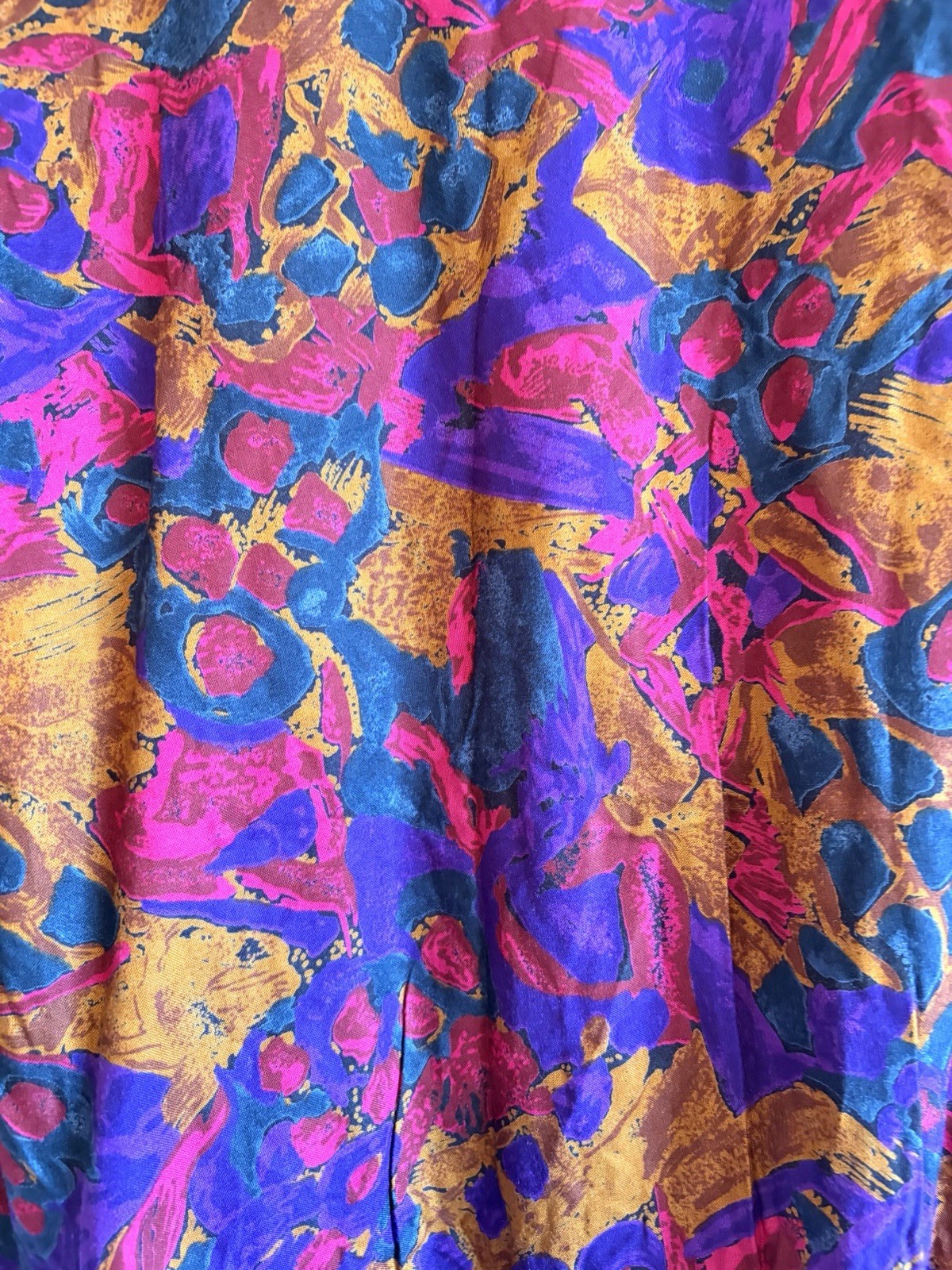 VTG 80s OVERSIZE BLAZER JACKET Abstract One Button L / XL usa made New Wave Club