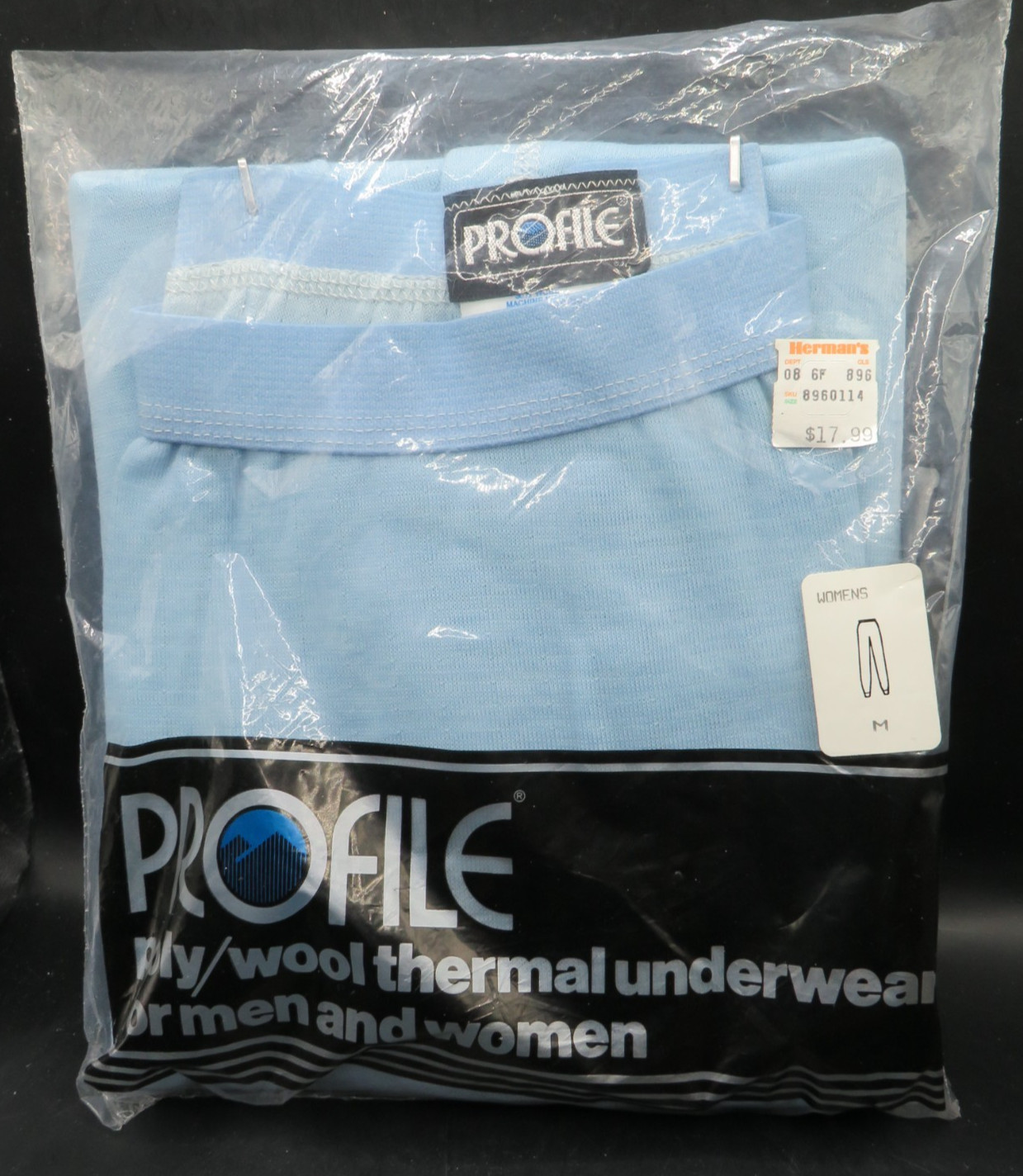 Vintage – Profile Women’s M (27-29) Thermal – Long Johns Poly/Wool – Powder Blue
