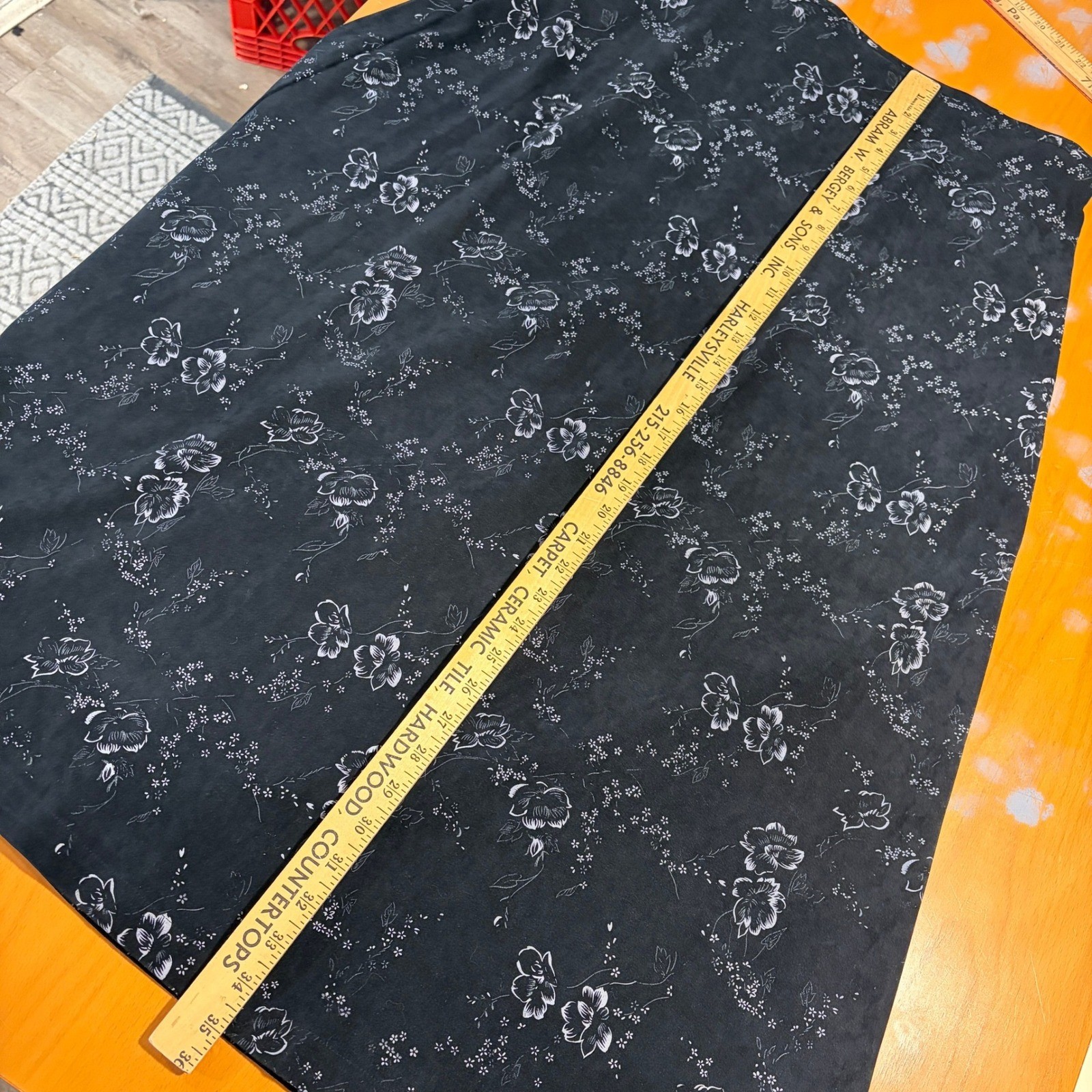 Apparenza Vintage 90s Y2K Black White Floral Long Maxi Skirt XL Grunge Romantic