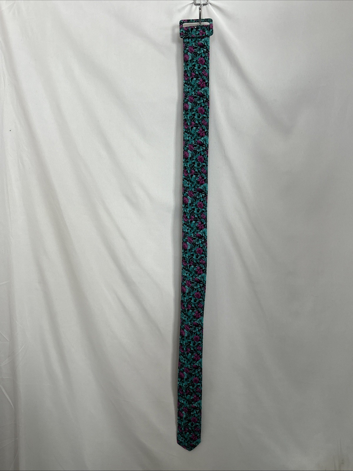 VTG 80s KARIN STEVENS Teal Green Cottage Core Ditsy Floral Midi Dress Women 8