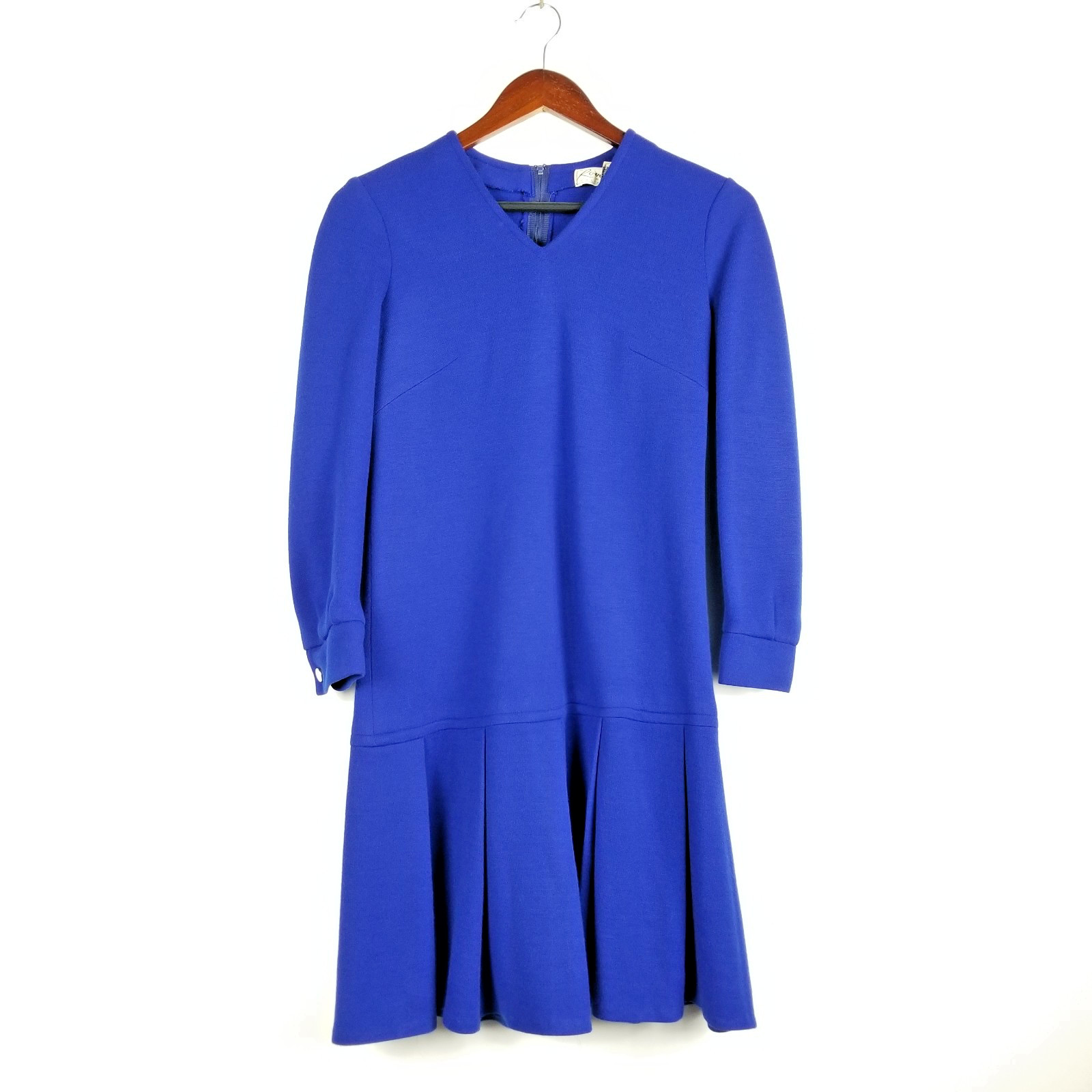 Vintage Romay of California Dress S M Royal Blue Cheerleader Uniform Pleated